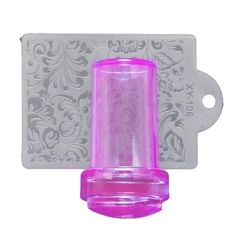 Nagelstempel Set Französische Spitze Nagelwerkzeug Silikon Nagelstempel Nagelschaber Nägel Gelee Stempel Für Gel Nagellack von SANRLO