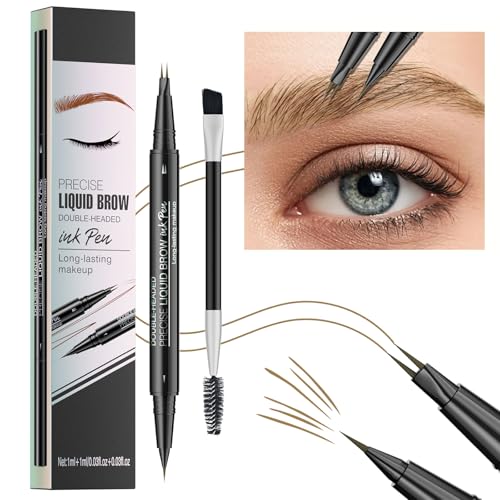 Professionelles Augenbrauen-Make-up-Set mit präzisem Bleistift und Mischpinsel für Frauen, natürliches Augenbrauen-Kosmetik-Zubehör von SANRLO