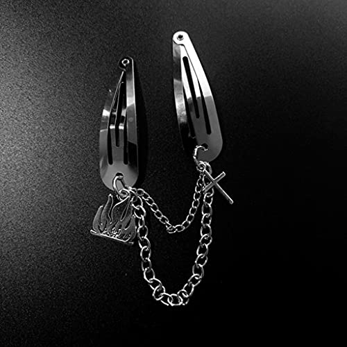 SANRLO Haarspangen, Stirnbänder, Haar-Accessoires für Damen, Kette, Metall, Schnapp-Haarspangen, Vintage, Hip-Hop, Gothic-Kopfschmuck, Slip-Haarnadel, Retro, DIY-Kopfschmuck, Zubehör von SANRLO