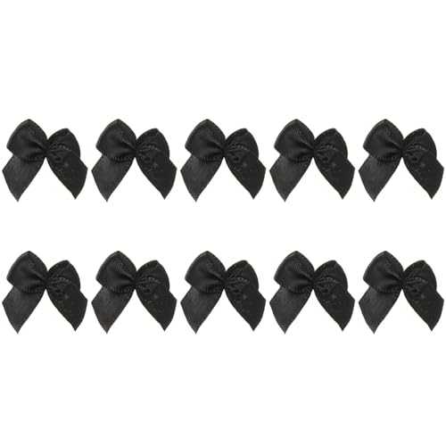 SANRLO Haarspangen, Stirnbänder, Haarschmuck für Damen, 10 Stück Haarspangen mit Kunstperlen und einfarbiger Schleife, Haarspangen, Schleifen, Haarnadel, Haar-Accessoire von SANRLO