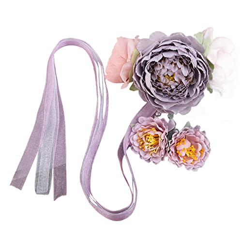 SANRLO Haarspangen, Stirnbänder, Haarschmuck für Damen, Pfingstrose, Blume, Hanfu-Perlen, Haarschmuck für Damen und Mädchen, lang für Hanfu-Kleid, Kopfschmuck, Haarschmuck von SANRLO