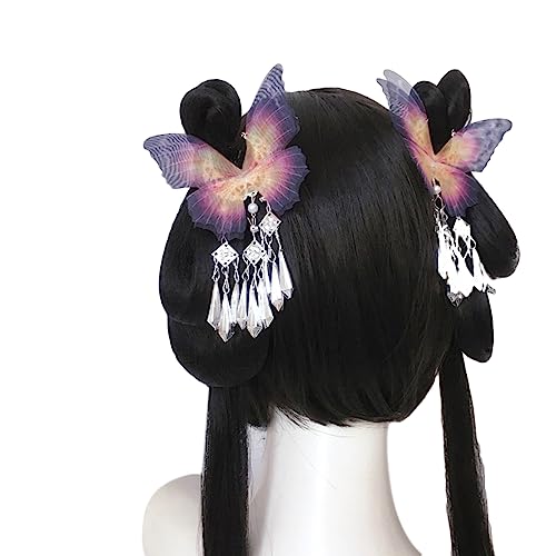 SANRLO Haarspangen, Stirnbänder, Haarschmuck für Damen, Prinzessin bei großem Haar, Entenschnabel-Clips, rutschfest, sommerliche Atmosphäre, silberfarbene Quasten, starker Halt, Haarnadel für Mädchen von SANRLO