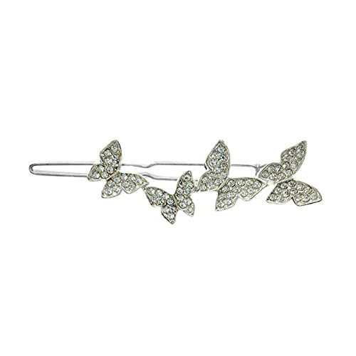 SANRLO Haarspangen, Stirnbänder, Haarschmuck für Damen, Strass, Schmetterlings-Form, Haarspange, ein Wort, Frühlings-Kopfbedeckung für Damen, Geburtstag, Party, Karneval, rutschfeste Haarnadel von SANRLO