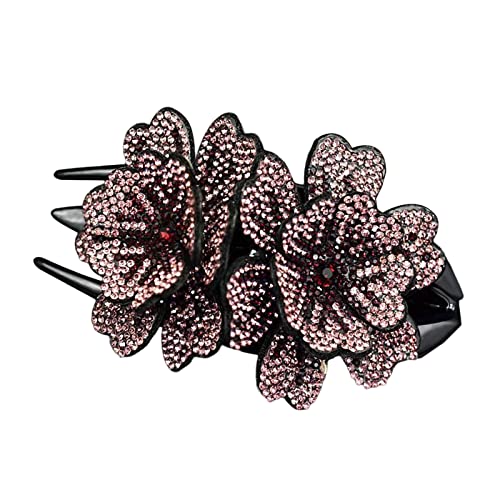 SANRLO Haarspangen, Stirnbänder, Haarschmuck für Damen, elegante Haarspange für Mutter, Braut, Haarstyling, Blumenform, süße Strass-Haarspangen für Teenager und Mädchen von SANRLO