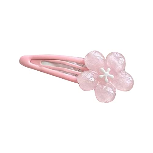 SANRLO Haarspangen, Stirnbänder, Haarschmuck für Damen, süße Haarspange, Gelee, Kirschblütenform, Schnapp-Haarnadel, rosa Haarspange für Frühling-Haarnadeln für Jugendliche und Kinder von SANRLO