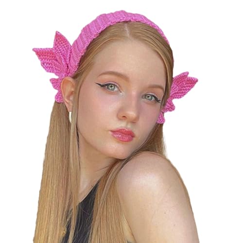 SANRLO LittleSwan Stirnbänder, Haar-Accessoires für Damen, handgefertigtes Häkel-Stirnband für Damen, Bandana, Kopfbedeckung, Strick-Tiaras, breites Haarband, Damen-Zubehör von SANRLO