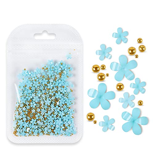 SANRLO Maniküre-Set, 3D-Acryl-Blumen-Nagelkunst-Aufkleber, Charms für Strass mit Perlen von SANRLO