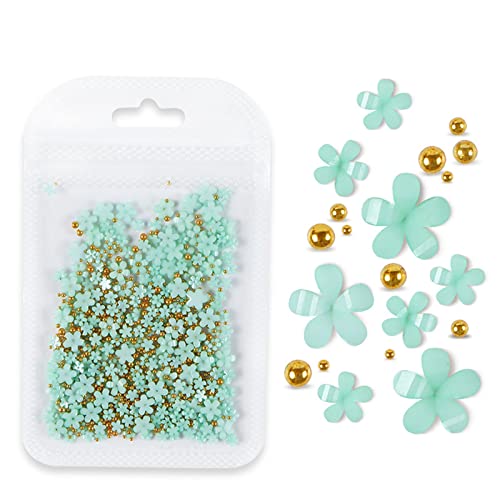 SANRLO Maniküre-Set, 3D-Acryl-Blumen-Nagelkunst-Aufkleber, Charms für Strass mit Perlen von SANRLO