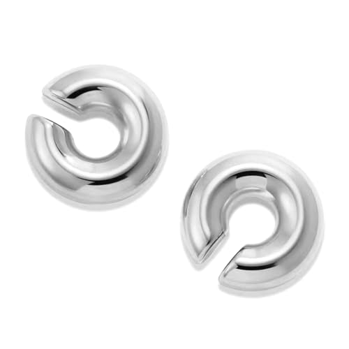 SANRLO Ohrringe, stilvolle Chunk-Ohrclips, elegante Piercing-Ohrmanschette für Damen und Herren, Unisex, dicke Knorpelohrringe, trendiger Schmuck, Size reference picture, CCB von SANRLO