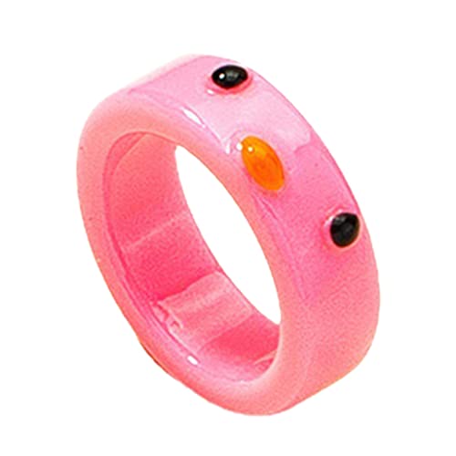 SANRLO Ring, niedliche, bunte Tierringe für Damen und Mädchen, schöne Ringe, modisch, Party, Abschlussball, Size reference picture, Kunststoff von SANRLO