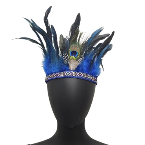 SANRLO Stirnbänder, Haar-Accessoires für Damen, Karneval, Party, Stirnband für Karneval, Festival, Urlaub, Erwachsene, Federhaarband, Rollenspiel, Bühnen-Kopfbedeckung von SANRLO