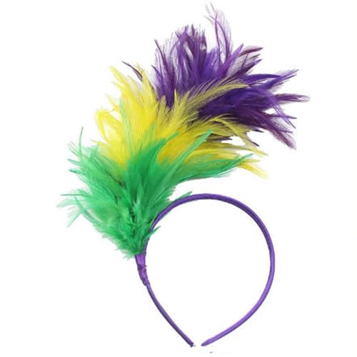 SANRLO Stirnbänder, Haar-Accessoires für Damen, Karneval, Tutu, Rock, Stirnband, Brille, Halsketten-Set für Partys, Karneval, festliche Feiern von SANRLO