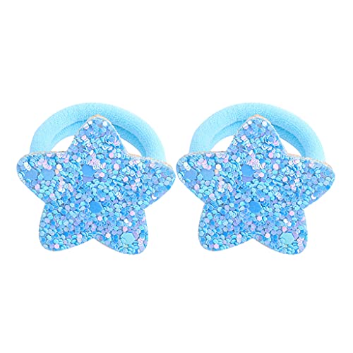 SANRLO Stirnbänder, Haar-Accessoires für Damen, Kinder, elastische Haarseile, Glitzer-Haargummis für Schmetterling, Herz, Pferdeschwanz-Halter, glitzerndes Haarband, Cartoon-Haarschmuck von SANRLO