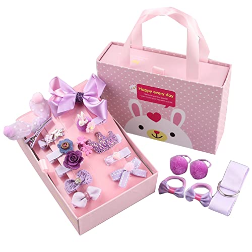 SANRLO Stirnbänder, Haar-Accessoires für Damen, Kinder, niedliches Kaninchen, Blume, Haarspange, Haargummis, Pferdeschwanz-Halter, elastisch, Glitzerstern-Haarbänder von SANRLO