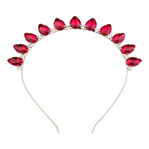 SANRLO Stirnbänder, Haar-Accessoires für Damen, Metall-Stirnbänder mit Strass, buntes Glasdekor, glitzernde Stirnbänder für Damen, glitzerndes Stirnband für Hochzeit, Party von SANRLO