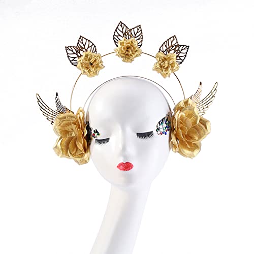 SANRLO Stirnbänder, Haar-Accessoires für Damen, schön für Stirnband, Kopfreif, Blume, Blatt, Haarreif, Tiaras, Kopfbedeckung für Frauen und Mädchen, Straßen-Shoot von SANRLO