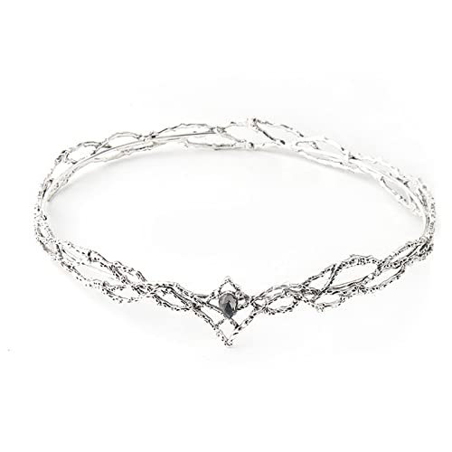 SANRLO Stirnbänder, Haarschmuck für Damen, Barock-Stil, Krone, Kristall-Stirnband, Prinzessinnenkrone für Strass-Krone mit gedrehter Ranke, Brautschmuck, Hochzeit, Abschlussball, Diameter 16cm, von SANRLO