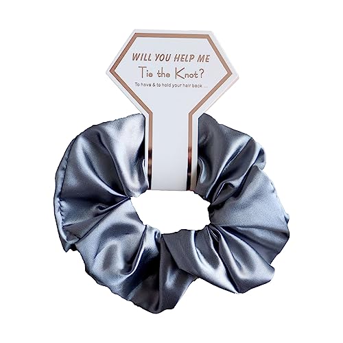 SANRLO Stirnbänder, Haarschmuck für Damen, Brautjungfer, dicke Hochsteckfrisuren, Satin-Haargummis, Brautparty, Hochzeit, Haargummi, Pferdeschwanz-Halter von SANRLO