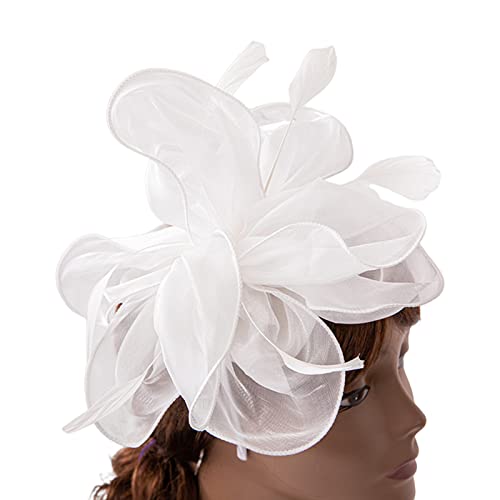 SANRLO Stirnbänder, Haarschmuck für Damen, Fascinator, Derby, Pillbox, Cocktail, Teeparty, Stirnband, Feder-Fascinator, Blumen-Fascinator von SANRLO