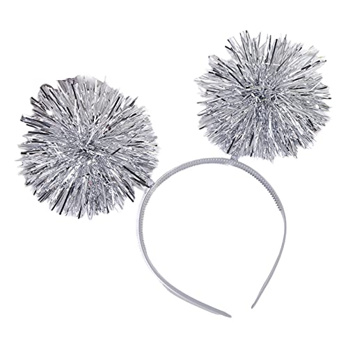 SANRLO Stirnbänder, Haarschmuck für Damen, Festival, Weihnachten, Studenten, Karneval, glänzendes Haarband, glitzernd, hüpfende Kugelform, Stirnbänder, Lametta, Party-Haarreifen von SANRLO