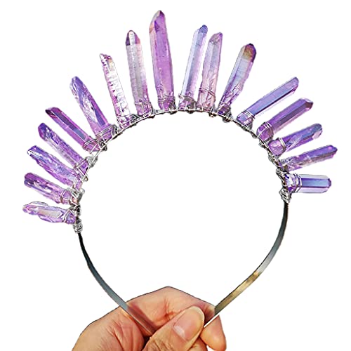 SANRLO Stirnbänder, Haarschmuck für Damen, Kristall-Quarz-Stirnband, mehrfarbiger Schmuck für Sonnengötter von SANRLO