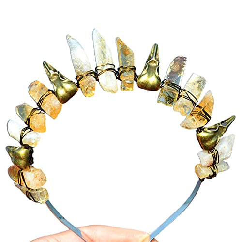 SANRLO Stirnbänder, Haarschmuck für Damen, Stammeskrähen-Schmuck-Stirnband, transparent für Kristall-Hexenkrone von SANRLO