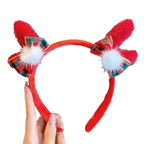 SANRLO Stirnbänder, Haarschmuck für Damen, Weihnachts-Stirnband, Schleife, Geweih, Kopfreif, Party-Requisiten, Zubehör, Festival, Party, Haarband, Kinder und Erwachsene von SANRLO