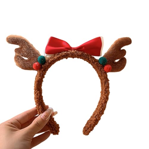 SANRLO Stirnbänder, Haarschmuck für Damen, Weihnachts-Stirnband, Schleife, Geweih, Kopfreif, Party-Requisiten, Zubehör, Festival, Party, Haarband, Kinder und Erwachsene von SANRLO