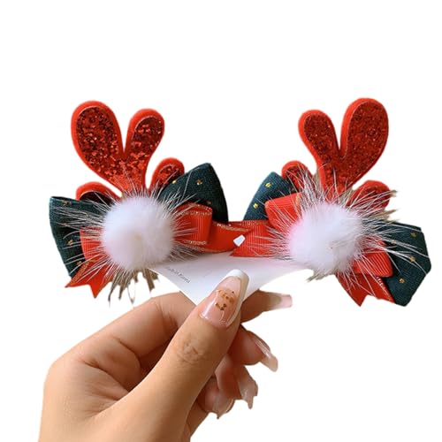 SANRLO Stirnbänder, Haarschmuck für Damen, Weihnachts-Stirnband, Schleife, Geweih, Kopfreif, Party-Requisiten, Zubehör, Festival, Party, Haarband, Kinder und Erwachsene von SANRLO