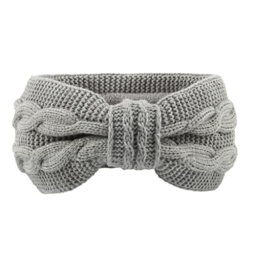 SANRLO Stirnbänder, Haarschmuck für Damen, Winterschleife, Turban, Fleece-gefüttert, elastisch, für den Winter, geknotet, gestrickt, breit, für den Kopf, kaltes Wetter, Outdoor-Hairba von SANRLO