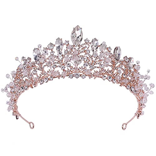 SANRLO Stirnbänder, Haarschmuck für Damen, barocke Kunstkristall-Krone für Strass, Hochzeit, Brautschmuck, Kopfschmuck von SANRLO