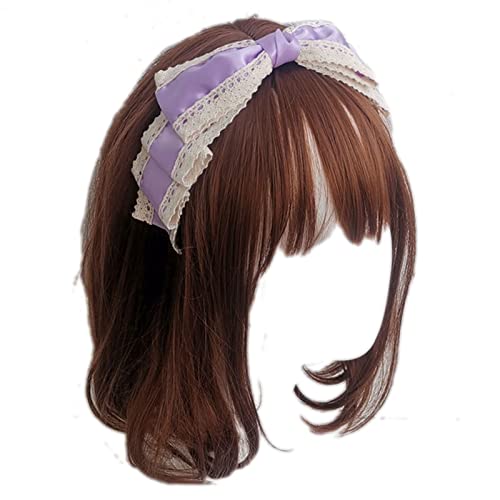 SANRLO Stirnbänder, Haarschmuck für Damen, große Schleife, Vintage-Stil, Spitzen-Stirnband, Kopfbedeckung, Haarschmuck für Straßenschießen von SANRLO