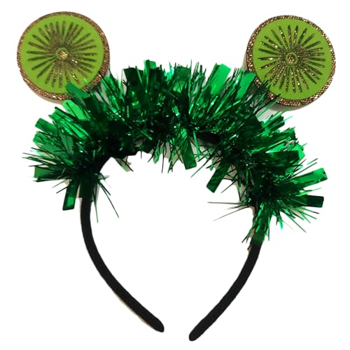 SANRLO Stirnbänder, Haarschmuck für Damen, hawaiianische Party, Feier, Stirnband für Familientreffen, glitzernde Kiwi-Haarreifen, tropische Haardekoration, Haarschmuck von SANRLO