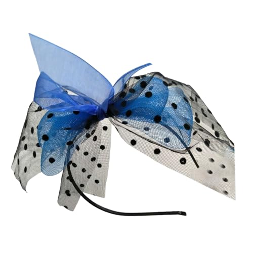 Spitzenhaarband für weibliche Punkte, Netzstoff, große Schleife, Haarreif, elegantes Abendkleid, Stirnband, Vintage-Party, Haarschmuck Spitzenhaarband für weibliche Punkte, Netzstoff, große Schleife, Haarreif, elegantes Abendkleid, Stirnband, Vintage-Party, Haarschmuck von SANRLO