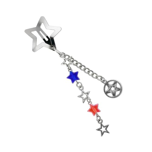 Star Designs Haarspange mit Kette, geeignet für verschiedene Veranstaltungen, einschließlich Partys und den täglichen Gebrauch, für einen modischen Look von SANRLO