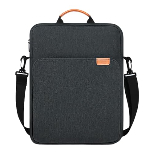 Vielseitige Tablet-Schultertasche mit mehreren Fächern, Handtasche für 11-13-Zoll-Laptops, Dunkelgrau Nr. 33 cm von SANRLO
