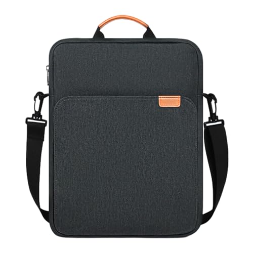 Vielseitige Tablet-Schultertasche mit mehreren Fächern, Handtasche für 11-13-Zoll-Laptops, Dunkelgrau: 29 cm von SANRLO