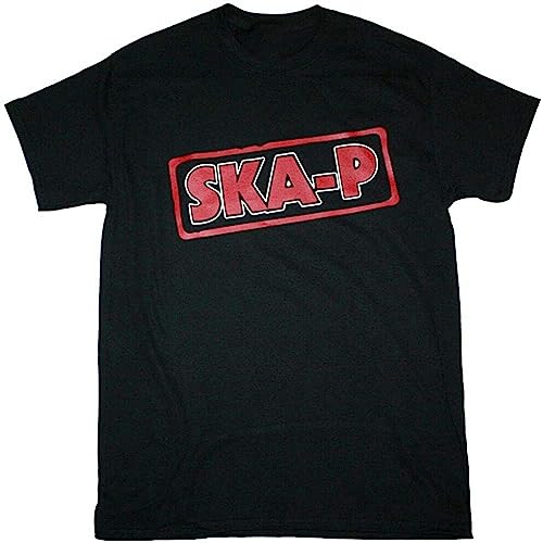 Ska-P Logo Black T Shirt Ska Punk Skacore Talco Boikot Skalariak The Locos Black XL von SANSHU