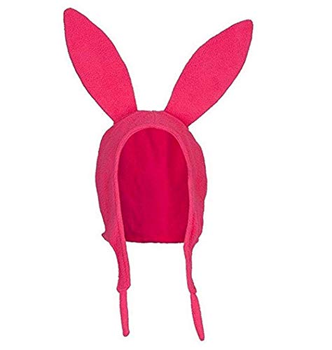 SANSIWU Bob's Louise Kaninchenhut Damen/Mädchen Winter Warm Halloween Winddicht Kaninchen Lange Ohren Cap (A-Pink, L für Erwachsene), A-Pink, Einheitsgröße von SANSIWU