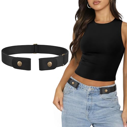 SANSTHS 2Stück Gürtel Ohne Schnalle Damen Herren Elastischer Stretch Justierbarer Unsichtbare Gürtel B Schwarz S SANSTHS 2Stück Gürtel Ohne Schnalle Damen Herren Elastischer Stretch Justierbarer Unsichtbare Gürtel B Schwarz S von SANSTHS