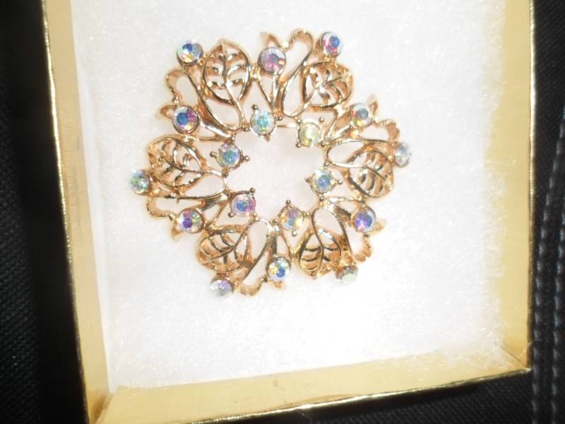 Vintage Brosche Von Premier Designs, Point Of Light Flower Mit Strass 2" von SANTAN
