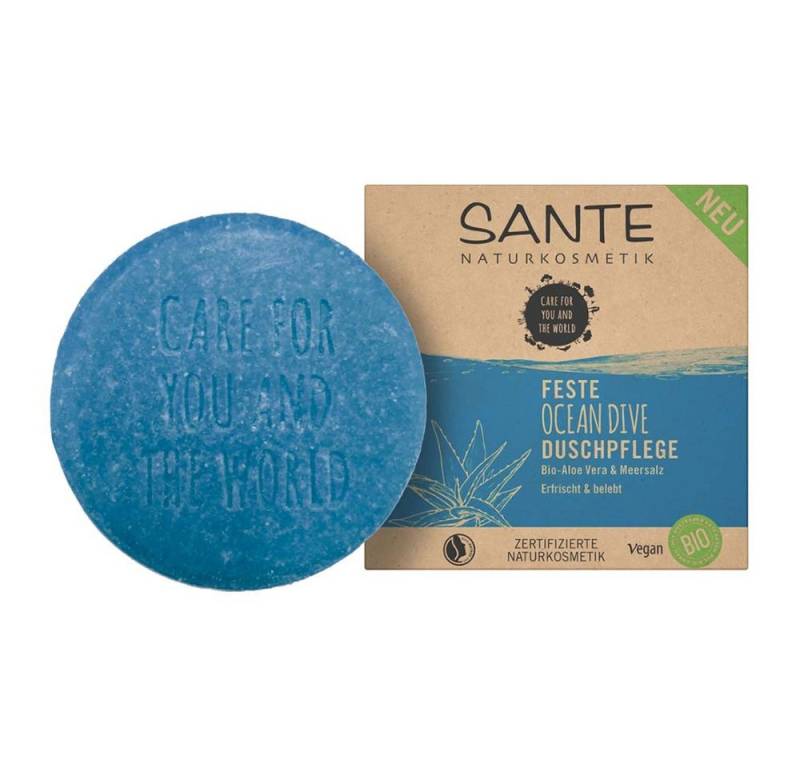 SANTE Feste Duschseife Feste Duschpflege Aloe Vera & Meersalz - OCEAN DIVE 80g von SANTE