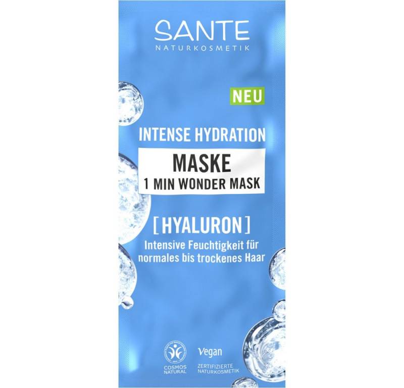 SANTE Gesichtspflege INTENSE HYDRATION MIN WONDER MASK SACHET, 20 ml von SANTE