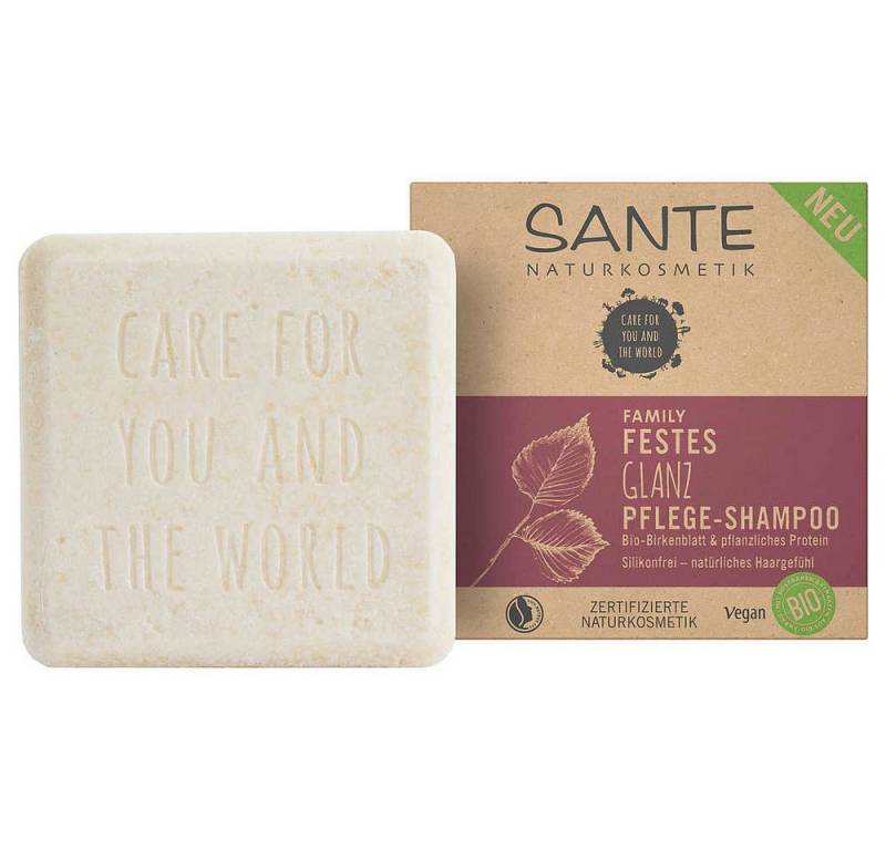 SANTE Haarseife Family Festes Shampoo Birkenblatt & Protein - Glanz 60g von SANTE