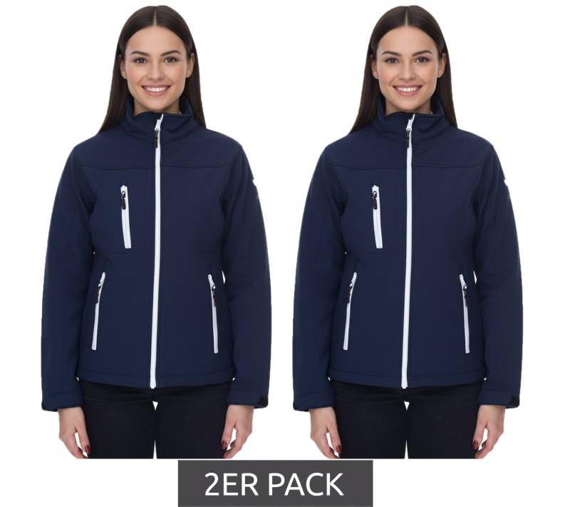 2er Sparpack SANTINO Damen wasserabweisende Softshell-Jacke Outdoor-Jacke Alltags-Jacke 1018311 Blau von SANTINO