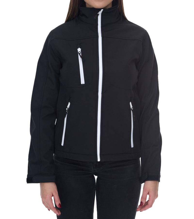 SANTINO Damen wasserabweisende Softshell-Jacke Outdoor-Jacke Alltags-Jacke 1018505 Schwarz von SANTINO