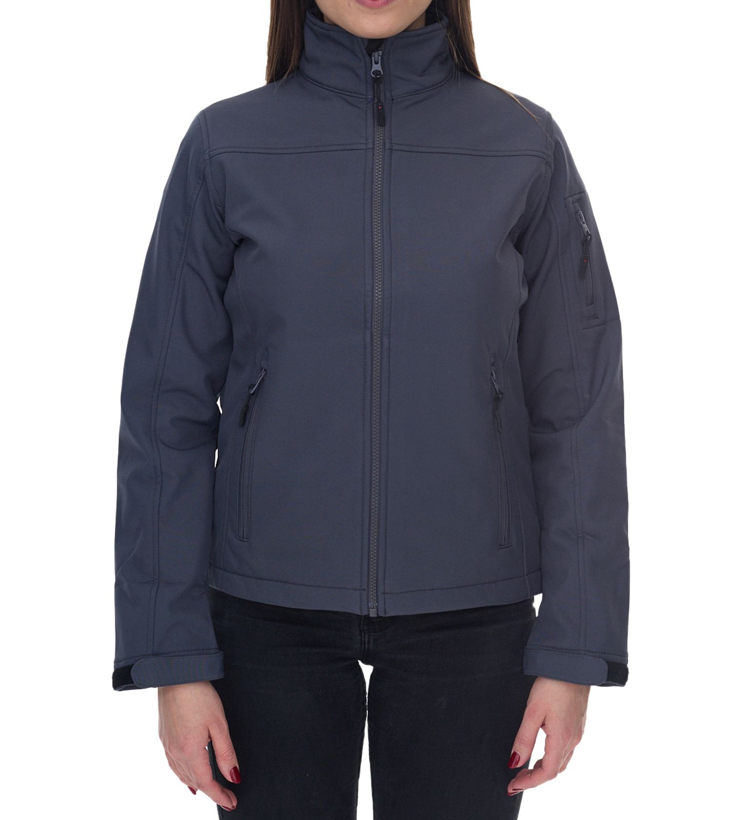 SANTINO Damen wasserabweisende Softshell-Jacke Outdoor-Jacke Alltags-Jacke Dunkelgrau von SANTINO