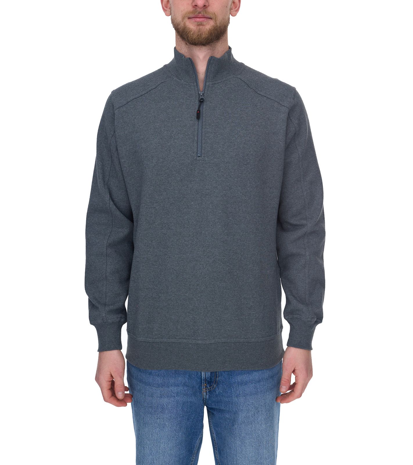 SANTINO Herren schlichter Troyer-Pullover Herbst-Pulli mit Baumwollanteil Freizeit-Pullover Grau SANTINO Herren schlichter Troyer-Pullover Herbst-Pulli mit Baumwollanteil Freizeit-Pullover Grau von SANTINO