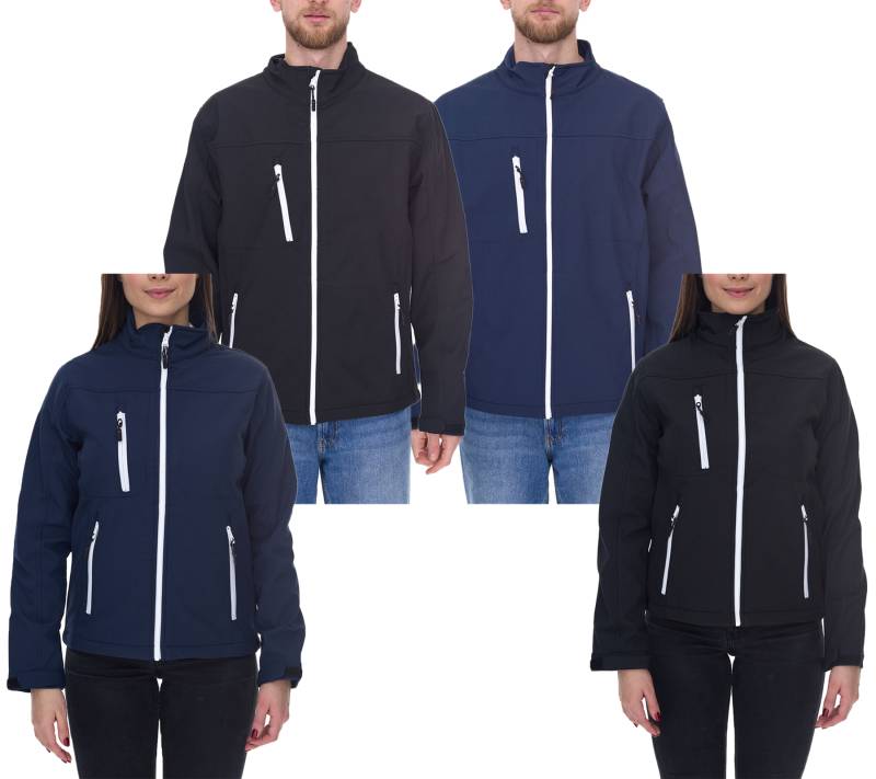 SANTINO Softshell-Jacke wasserabweisende Outdoor-Jacke für Damen oder Herren Alltags-Jacke in Blau oder Schwarz von SANTINO