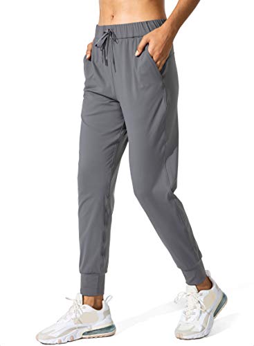 SANTINY Damen-Jogginghose mit Taschen, Kordelzug, Jogginghose für Frauen, Lounge, Workout, Joggen - Grau - XX-Large von SANTINY